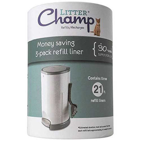 Refill Liners for Litter Champ, 3-Pack (30-Week Supply) - Doolittlespetproducts